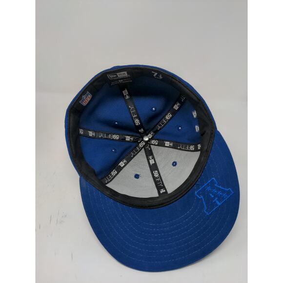 NFL Indianapolis Colts New Era 59Fifty Fitted Hat Size 7 1/8 Blue Embroidered - Picture 9 of 12